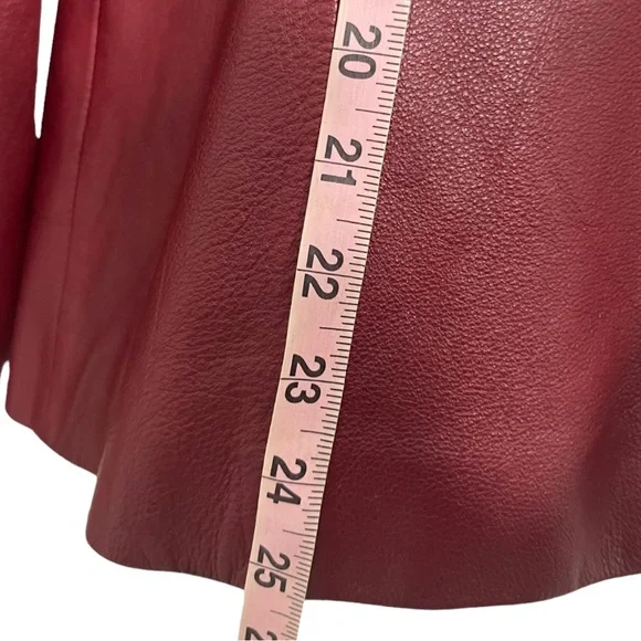 LEATHER JACKET Cranberry - Picture 5 of 6